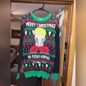 Home Alone Christmas Sweater - Black and Green